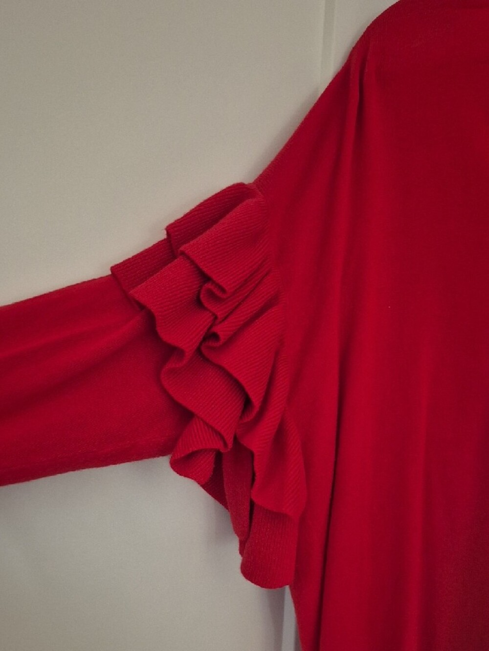 Primark Red Ruffle Sleeve Cardigan - Picture 5 of 5